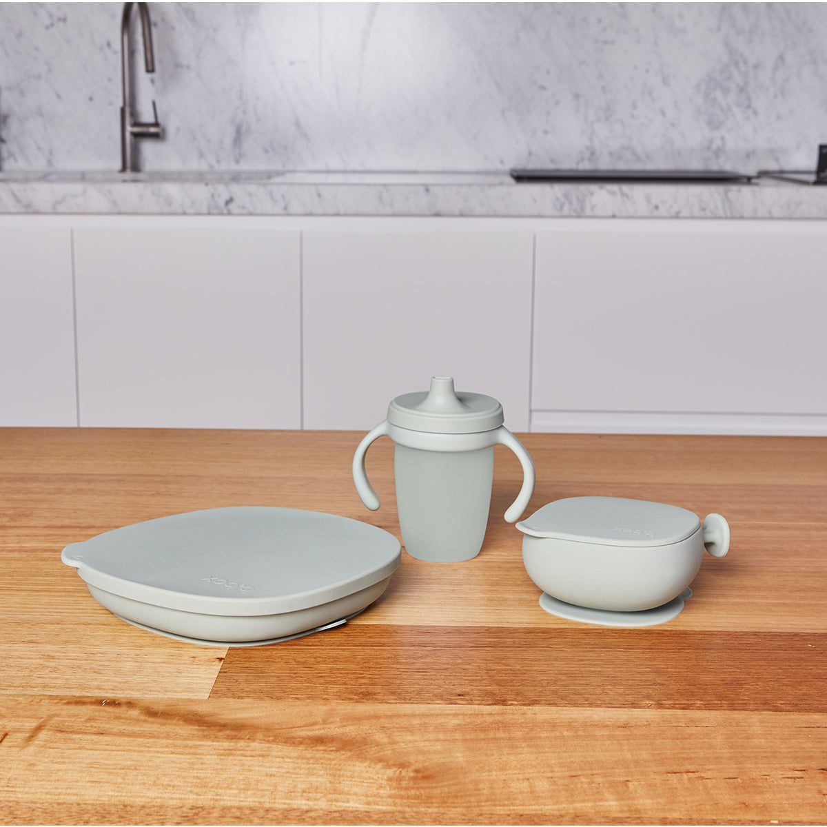 Silicone Plate + Lid - Sage